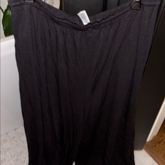 Athleta black Wide-Leg knit Pants with drawstring waist- size L - Picture 4 of 4